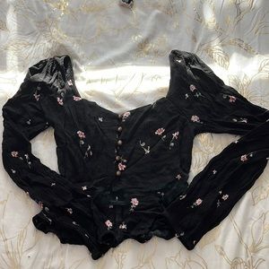 Black Floral Shirt
